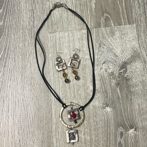 Handmade necklace and earrings